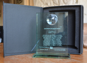 Custom glass award