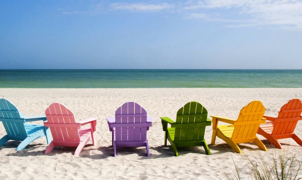 summer chairs on a beach