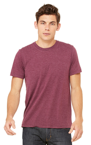Bella Canvas triblend unisex shirt is a crowd favorite - comes in many interesting color like Maroon