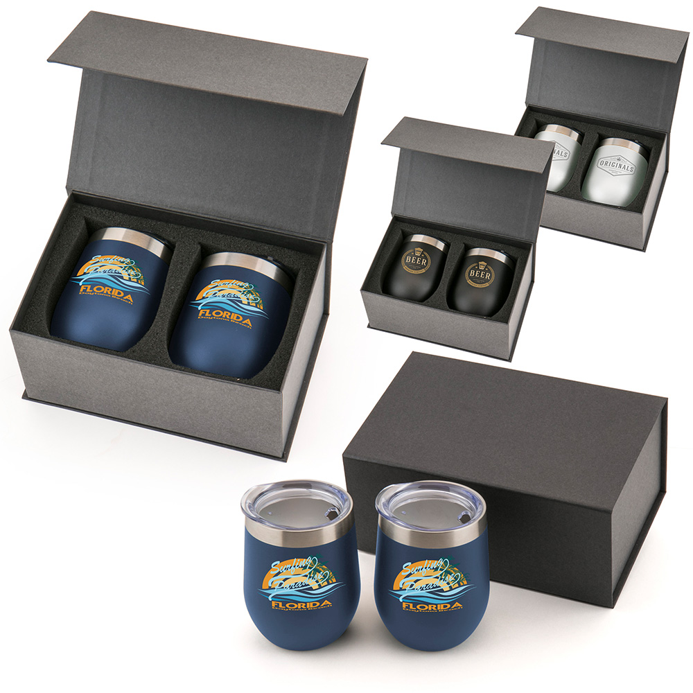 custom printed stainless wine tumbler gift set Garuda Promo and