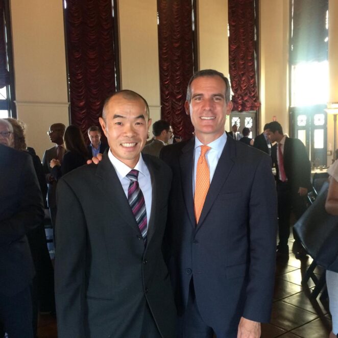 With Mayor of Los Angles Eric Garcetti