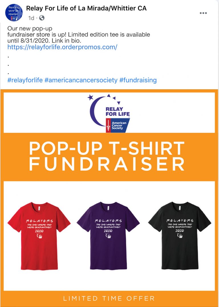 Sample facebook post for fundraiser