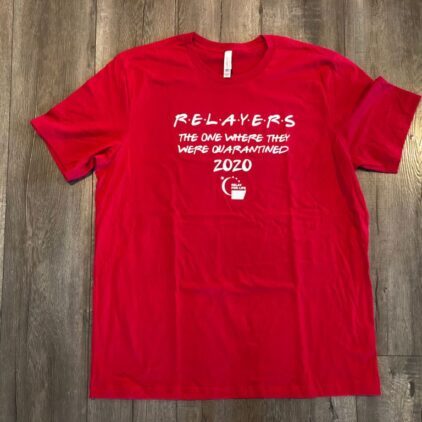 relay for life red fundraising shirt