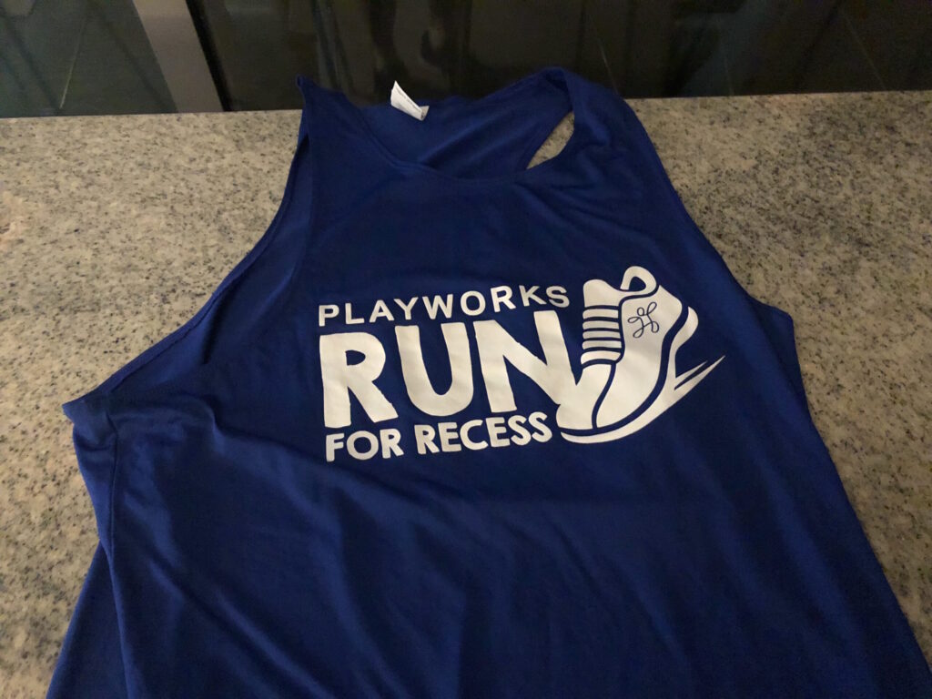 Race tank top with logo imprint