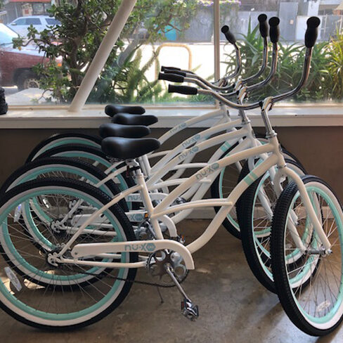 beach cruiser with decal