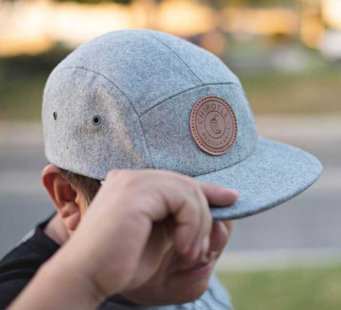 leather patch hat