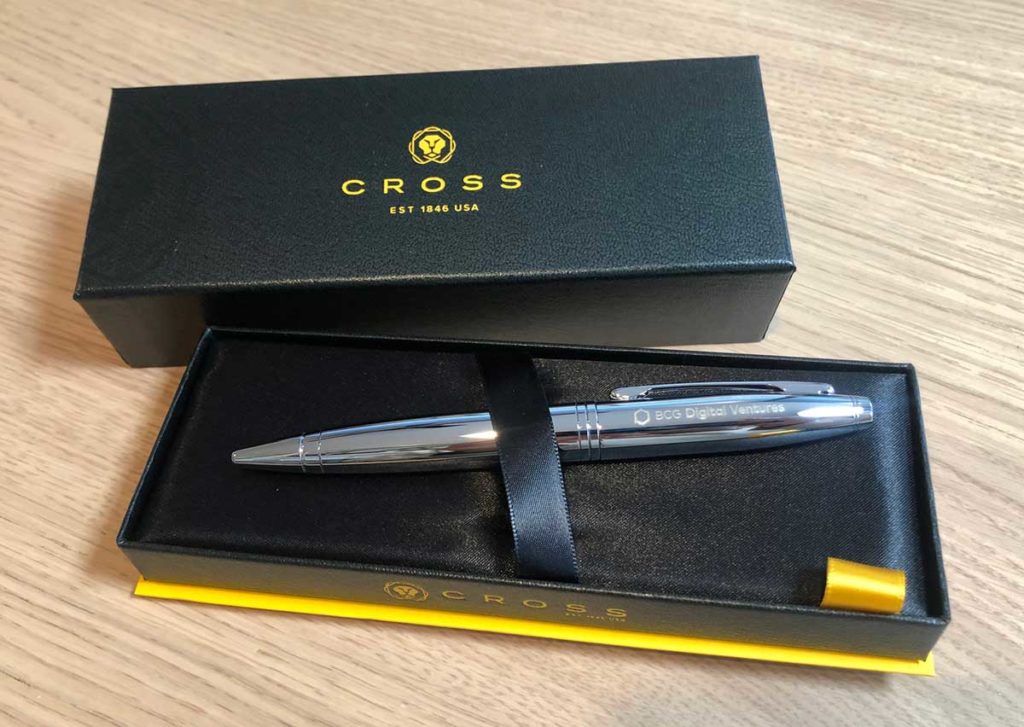 Cross pen with lasered logo