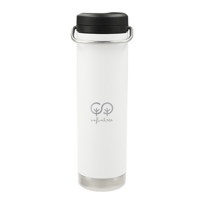 branded waterbottle in white