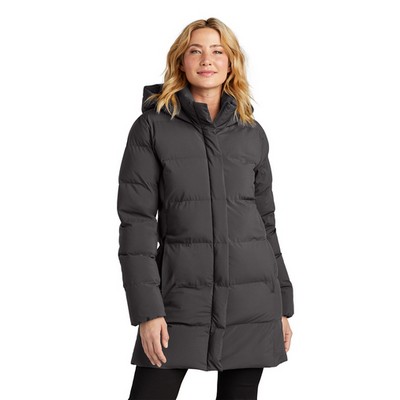 woman's puffy parka branded