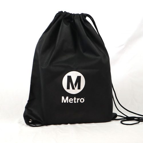 polyester drawstring bag with logo imprint